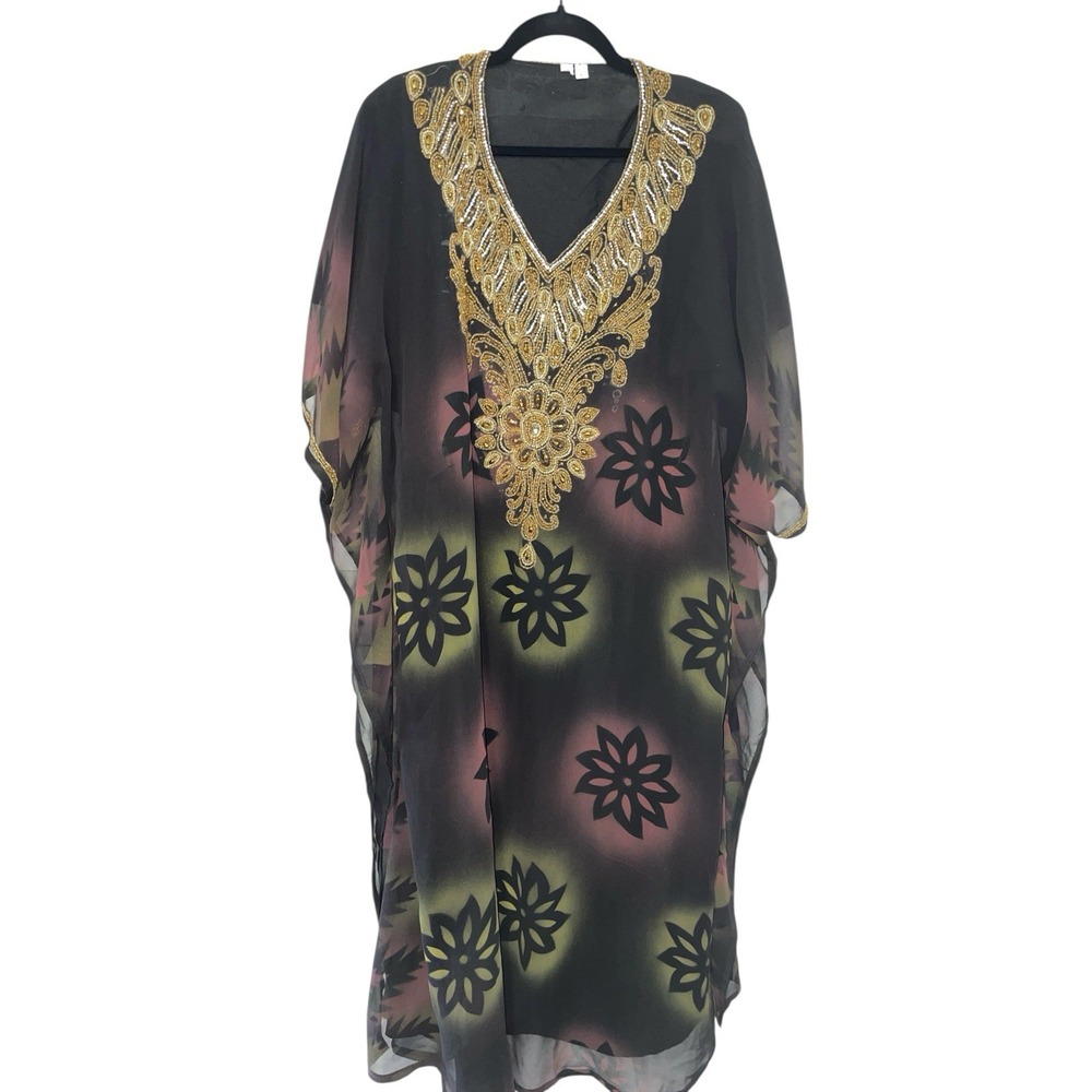 Kaftan Beaded Made In India Size Full (plus Size) Fully Lined